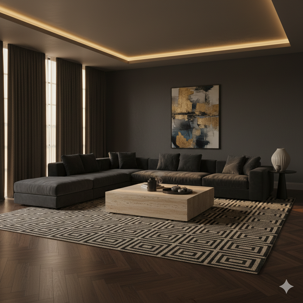 Luxury interior room showcasing Raja Sahib craftsmanship